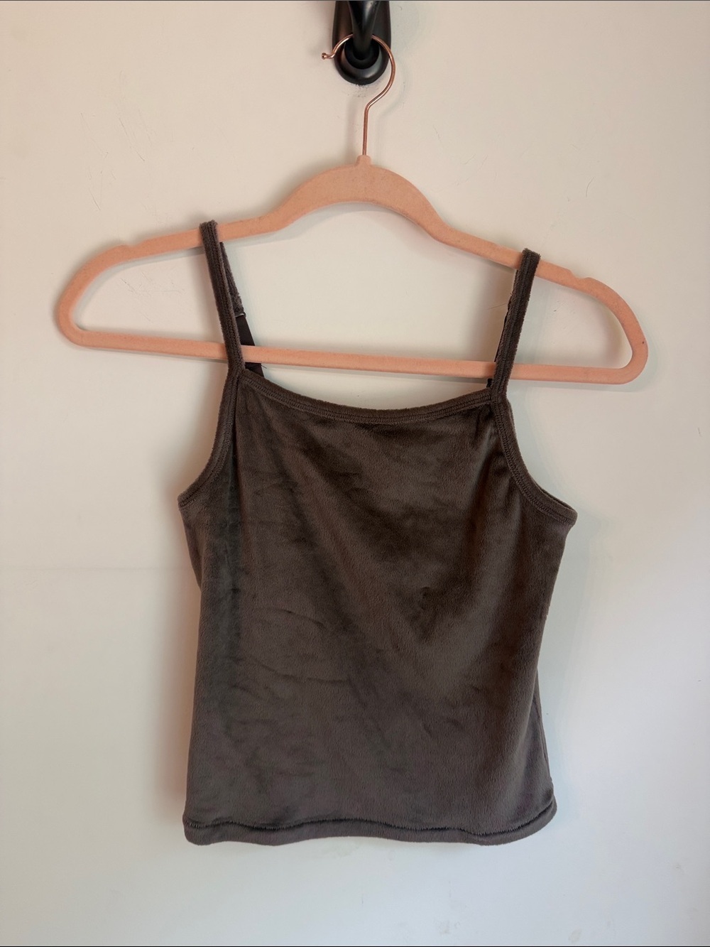 SKIMS Brown velour Ribbed Camisole Tank M